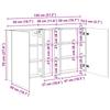 Bathroom Cabinet Set 3 Pcs 130 X 14.5 X 70 Cm Engineered Wood