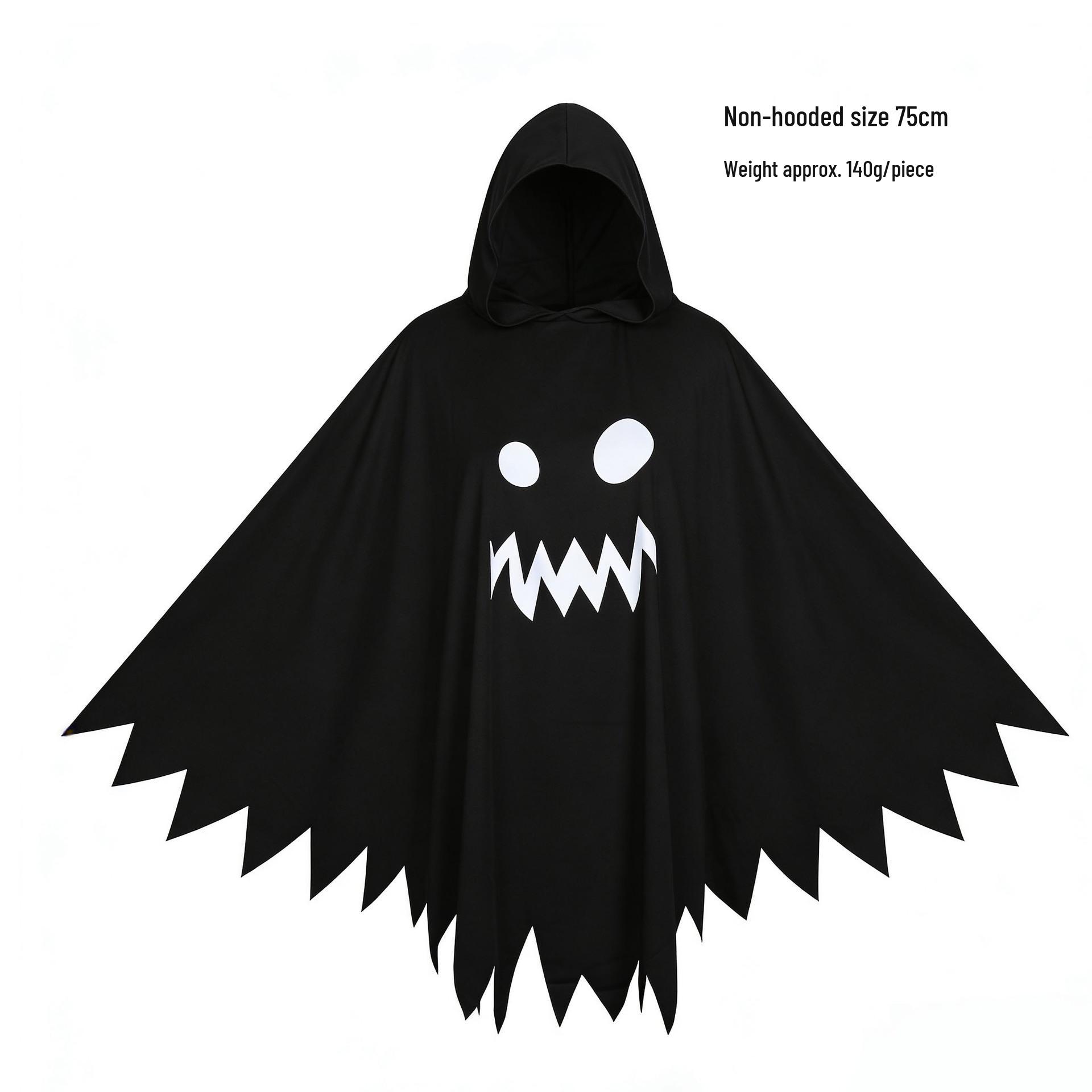 Parent-Child Ghost Face Cape Halloween Costume One Size