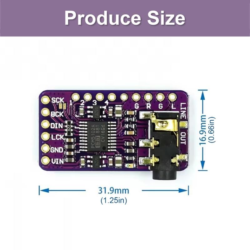 Compactly Digital Audios Converters Module I2S Interfaces Digital Decoders Module For Raspberry DIY Audios Projects