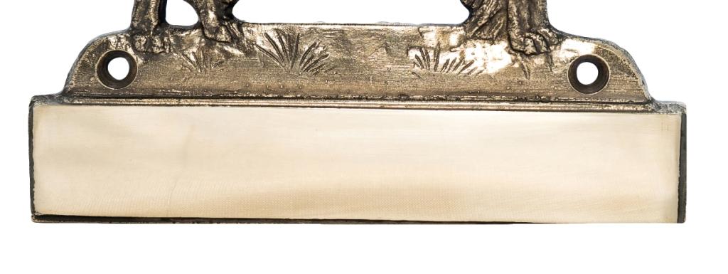 English setter, Lawerack, Laverack – Address plaque with a dog, brass nameplate | Art-Dog