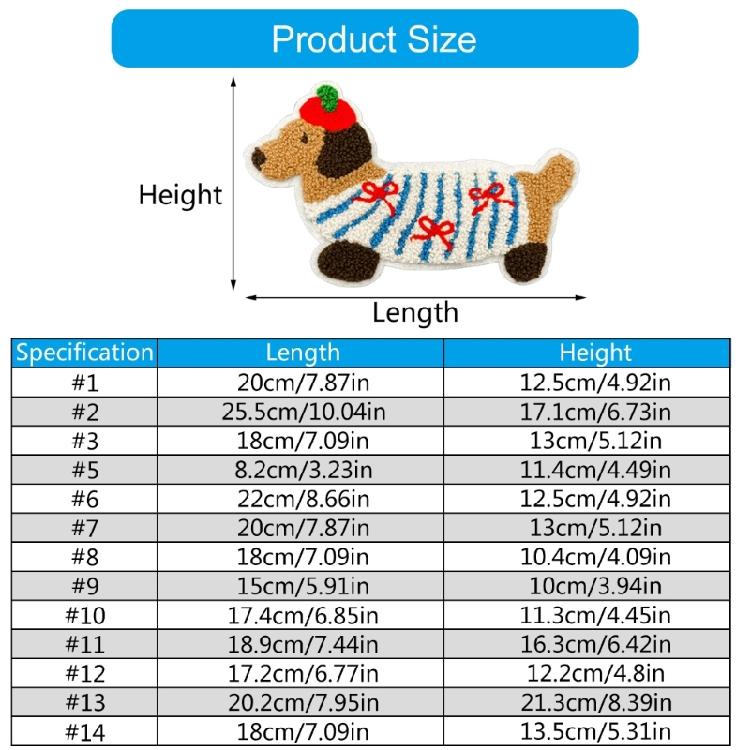 Embroidery Applique Dog Patches Clothing Repair Patches Clothing Garment Crafting Project Accessories Making Supply