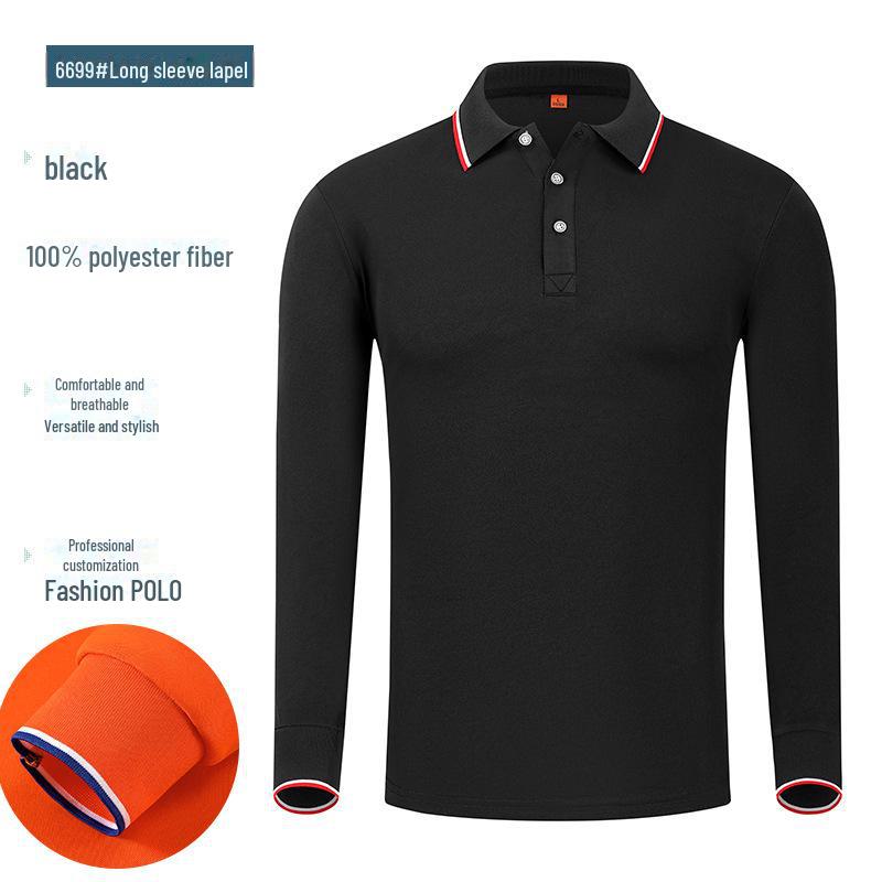 Polo Shirt with Custom Logo, Long-Sleeve, Autumn/Winter, Cultural Ad Shirt