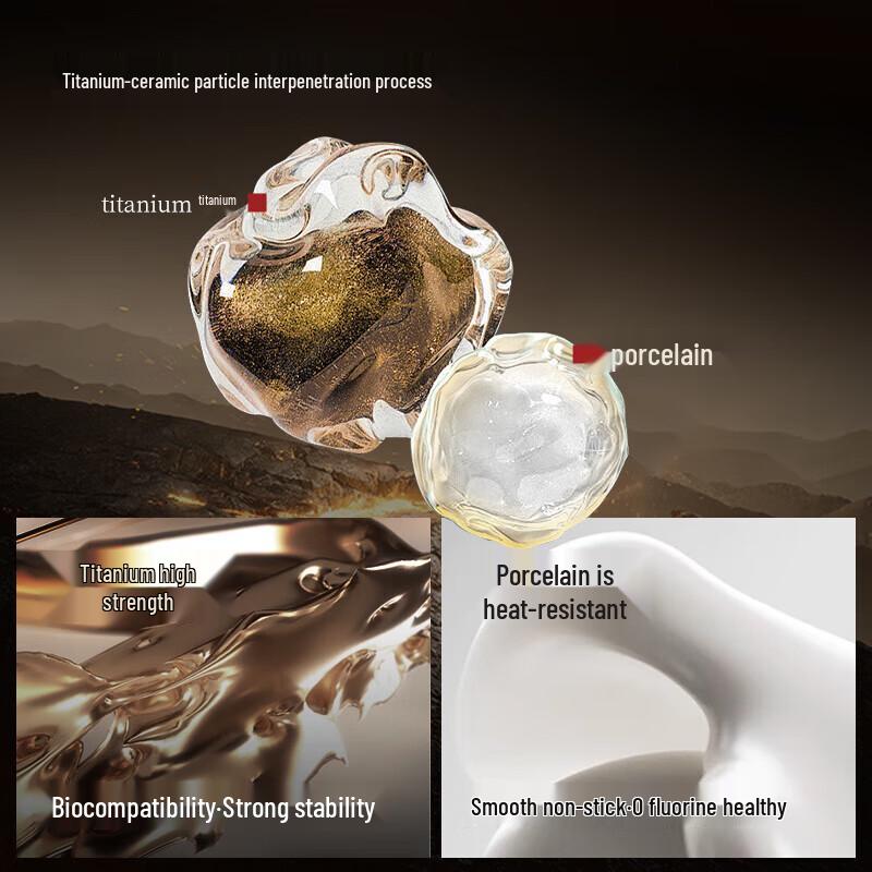 Seria Deshrang Xiaoman Tytanowo-Ceramiczny Nieprzywierający Garnek do Mleka