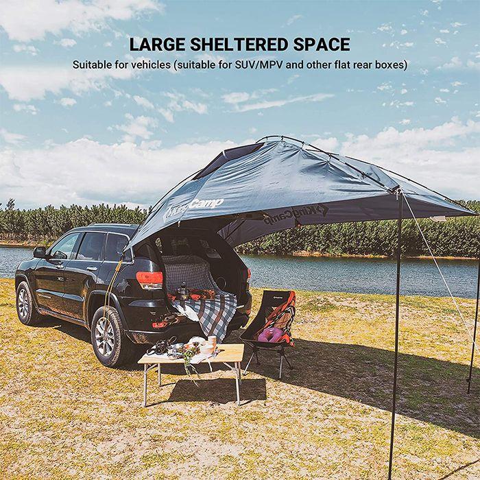 Tenda da campeggio per auto KING CAMP con bussola - Grigio
