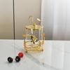 Modern Metal Glass Storage Jar Modern Candy Clear Glass Decorative Jar Golden Butterfly Storage Bottle Home Decoration Ornaments