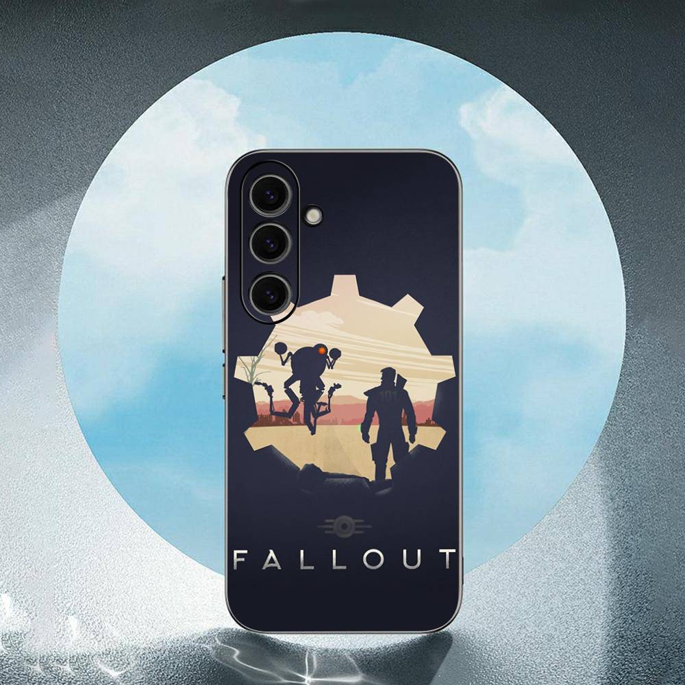 F-Fallout-T 76 For Samsung Galaxy S25 S24 S23 Ultra S22 S21 Plus S20 Black Soft Silicone Protective Case
