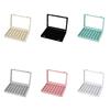Soft-Lined Jewelry Storage Tray with 48 Sections, Adjustable Dividers, and Clear Cover for Dresser or Drawer Storage