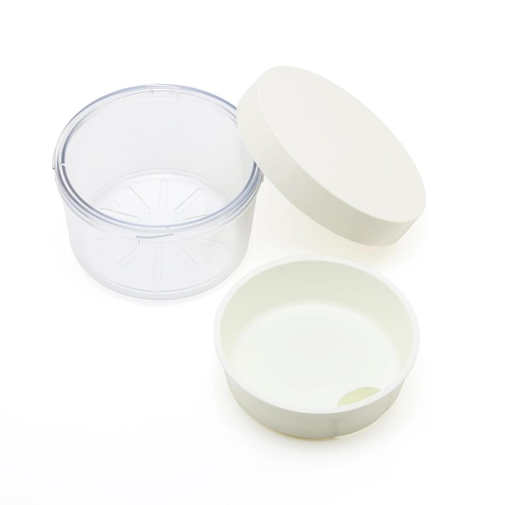 Miyoshi Seisakusho Noodle Lunch with Integrated Ice Milk GEL-COOL Pack, Round, White, 0101-0233