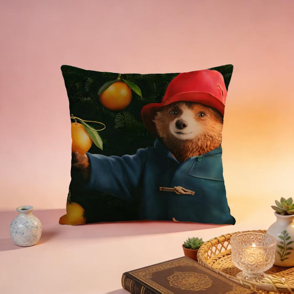 Fashion PPaddington Beared Cushion Cover Premium SkinFriendly Pillow Case MultiPurpose for Home Office Travel