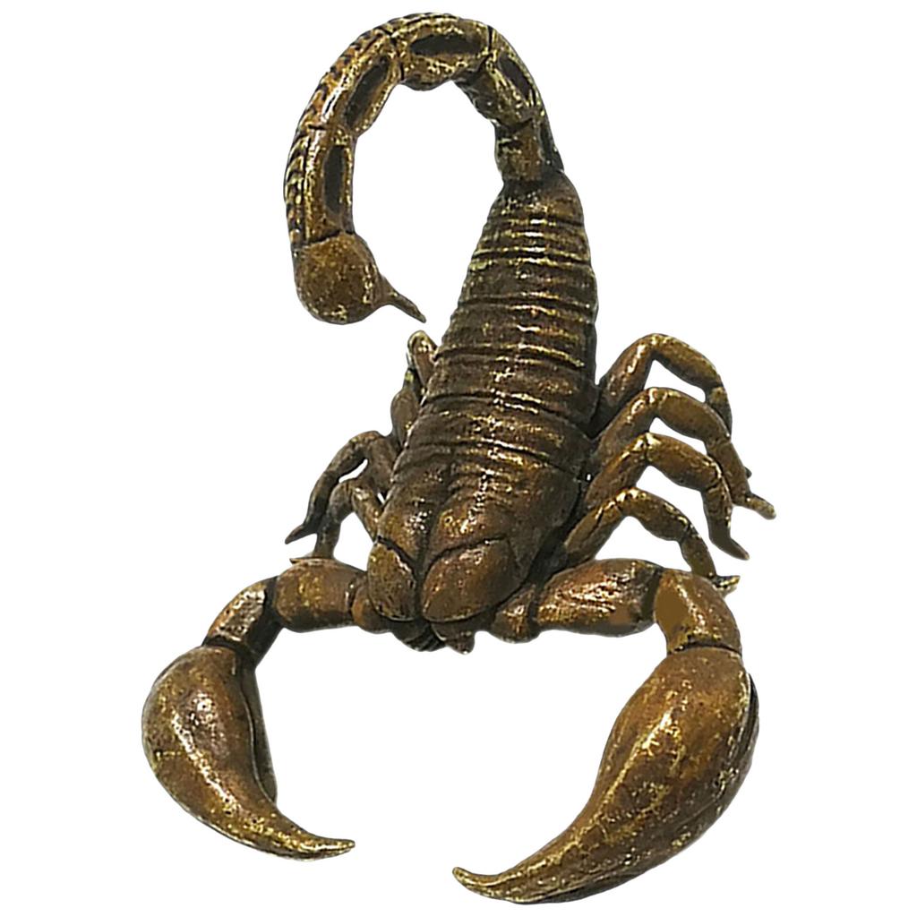 Brass Scorpion Vintage Metal Scorpion Ornament Copper Scorpion Decoration Car Desktop Sculpture Home Office Decor Ornament Gift