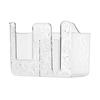 Two Section Adhesive Tissue Storage Box Transparent Bathroom Dispenser with Duals Compartment Wet Wipes Container