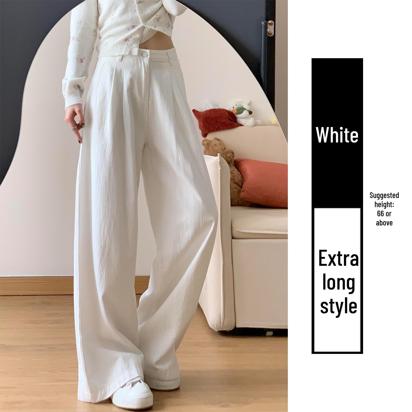 

2026 Spring/Autumn Women s Loose Wide-Leg Suit Pants - Korean Old Money Style XXL