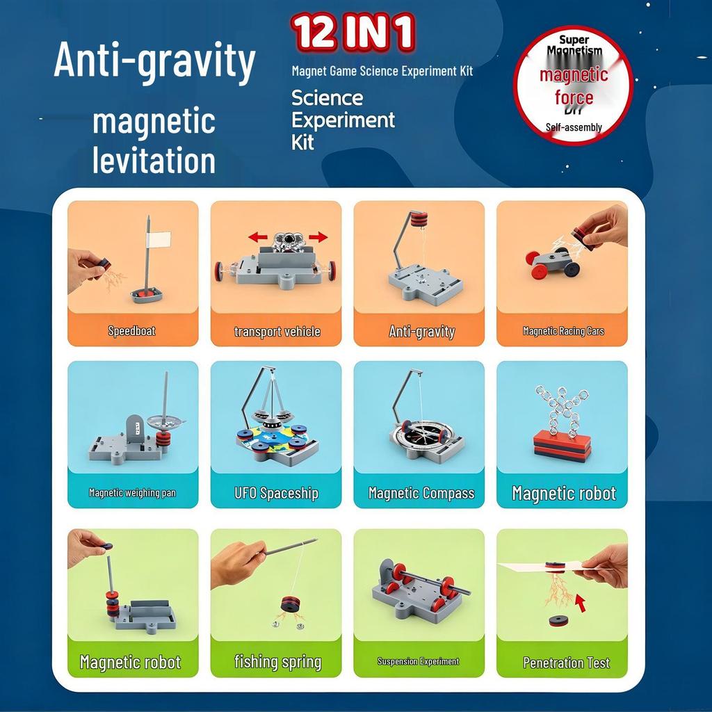 Children's 12-in-1 Anti-gravity Magnetic Levitation Science Kit