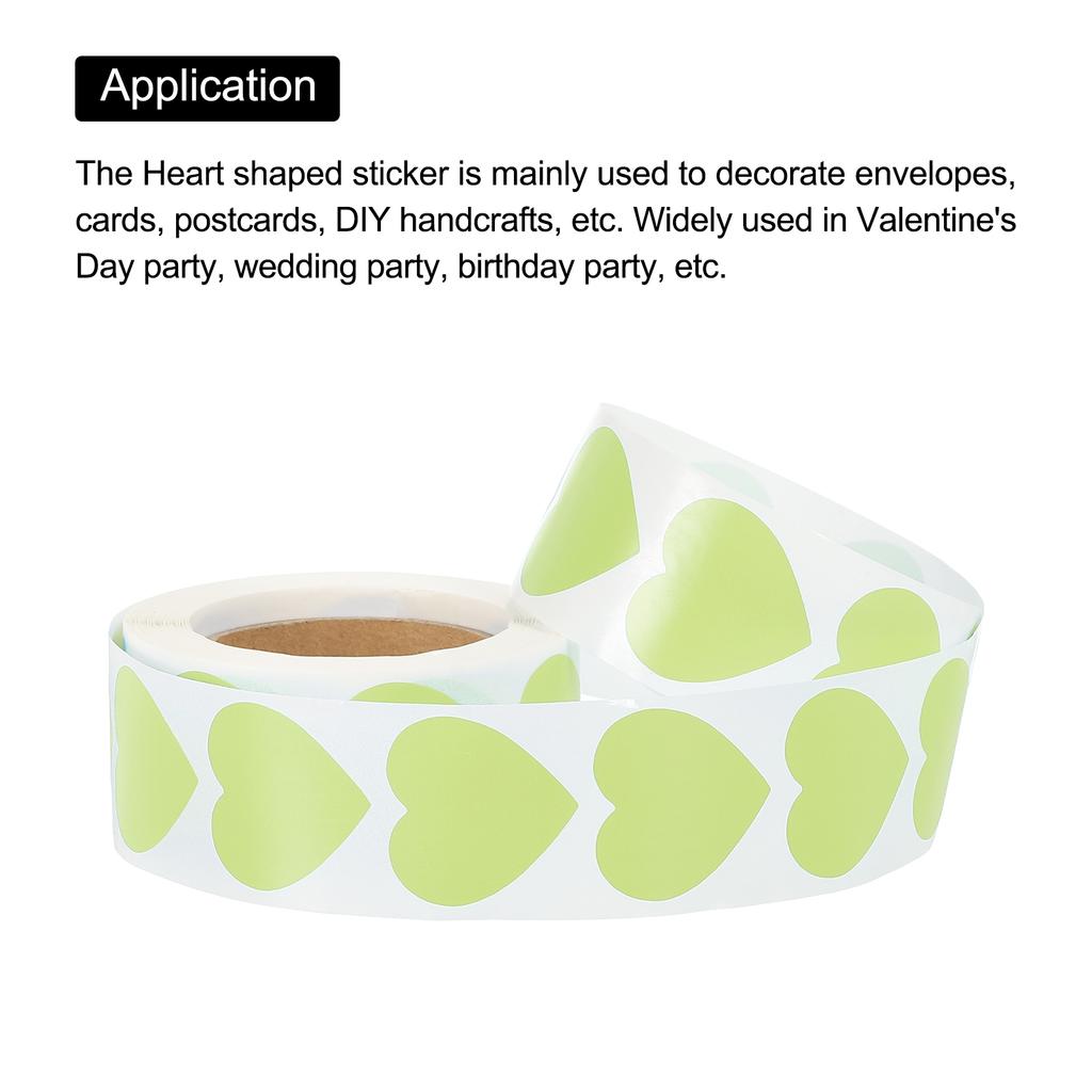 500/1000Pcs Heart Shaped Sticker 1Inch Self-Adhesive Love Label Heart Decorations Stickers for Envelope Valentine Day Wedding