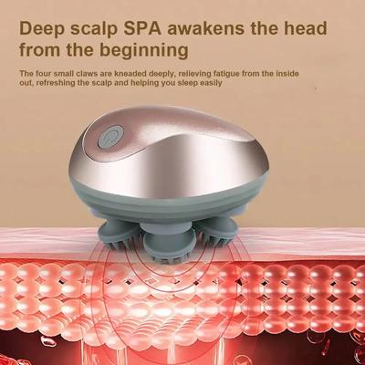 Kopfhautmassagegerät Mini Oktopus-Klaue Handaufladung Multifunktions-Knet-Vibrationsmassagegerät Kopfmassagegerät