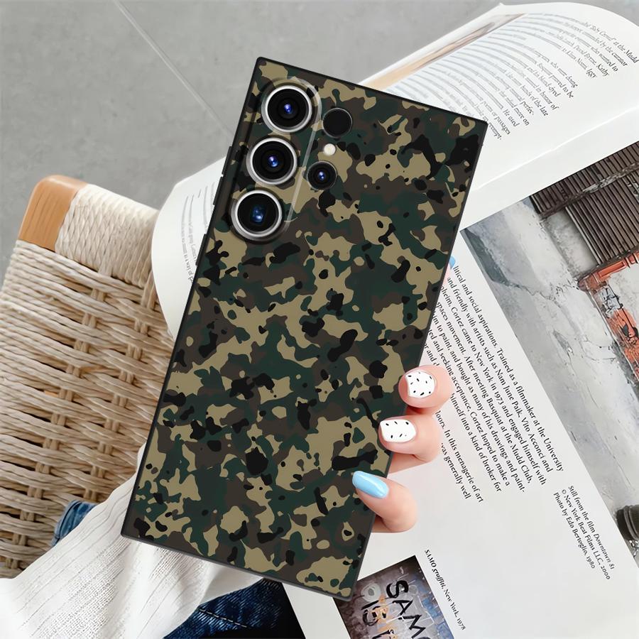 

Case for Samsung Galaxy S25+ S24 Plus S23 FE S20 S24+ S21 S25 Ultra S9 S22 Soft Back Phone Cover Camouflage Pattern Galaxy S21 5G