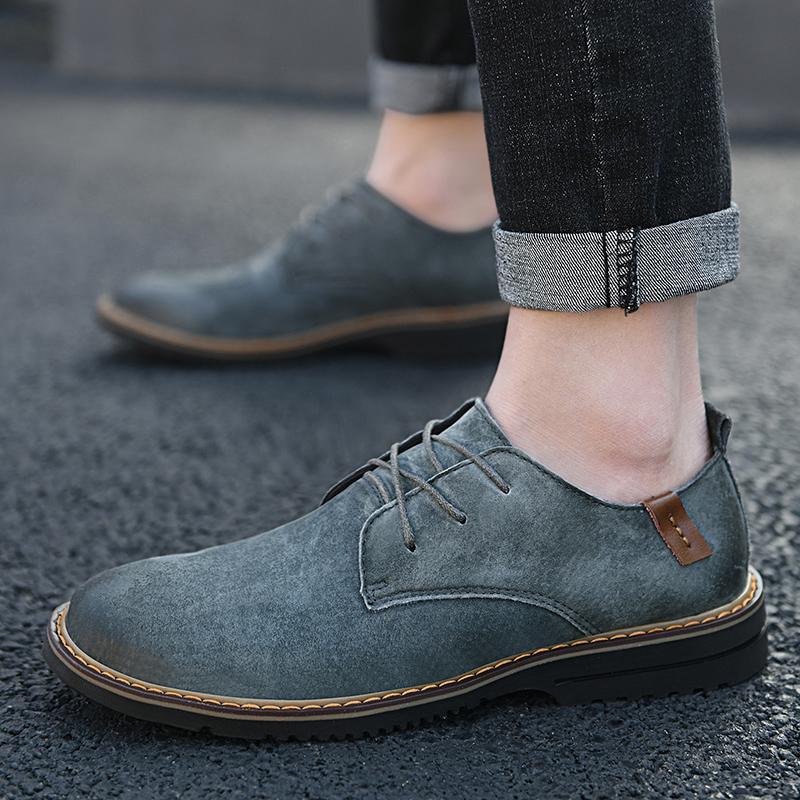 Fashion Men Sneakers New Flat Bottomed Business Lace Up Sports Outdoor Anti Slip Walking Casual Loafers Fashion Soft Soled Casual Shoes
