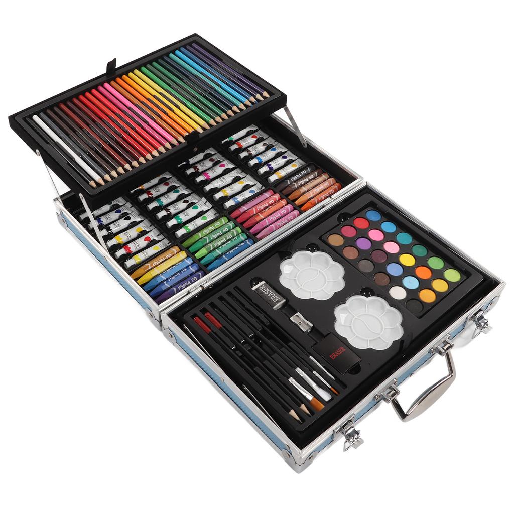 Kids Painting Set Complete Variety Exquisite Aluminum Box Packaging Color Pencil Set for