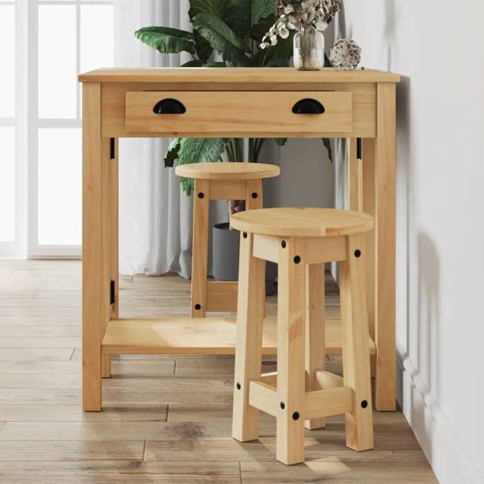 VidaXL Set of 2 Bar Stools, Pub Chair, Bistro Seat, Dining Room Kitchen Living Room Home Interior Furniture, 4005699