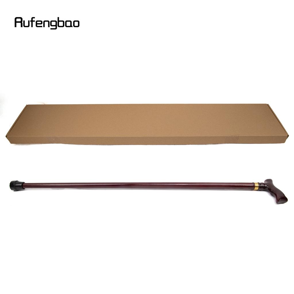 Red Wooden Single Joint Fashion Walking Stick Decorative Cospaly Party Walking Cane Halloween Mace Crutch  Wand Crosier 93cm