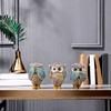 3 Stück Eulenfiguren Dekore Höre Nichts Sehe Nichts Sage Nichts Tierskulptur Ornamente für Wohnzimmer Büro Bücherregal Dekore