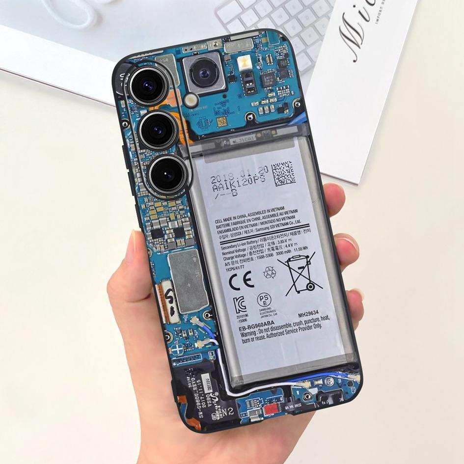 For Samsung Galaxy S24 Plus Case Lovely Yellow Duck Astronaut Matte Silicone Soft Cover For Samsung S 24 S24 Ultra S24+ 5G Funda