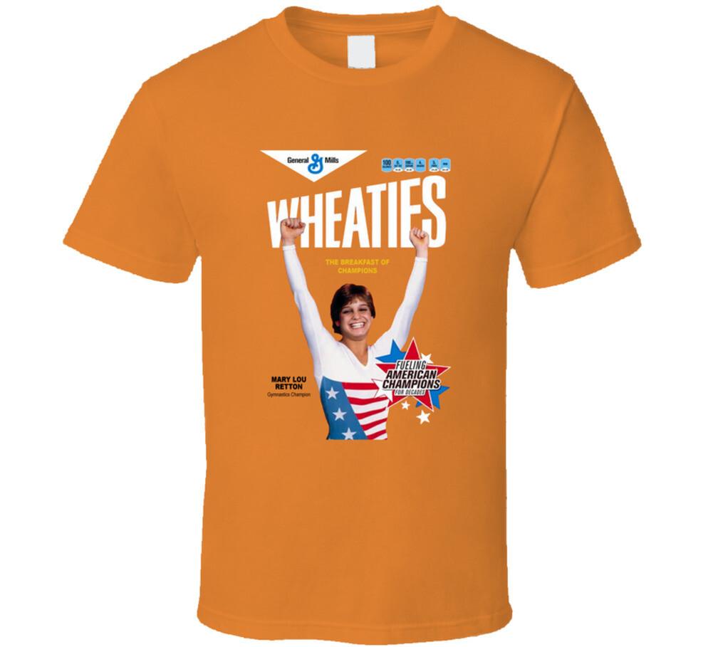 Wheaties The Breakfast Of Champions Mary Lou Retton Gymnastics Champ T Shirt Mens Womens Tees Top S