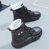 Fashion High Platform New In Female Shoes Chunky Spring Autumn Winter Footwear Ladies Snow Boots on Slip Boot Plus Warm Gyaru 2024 Goth