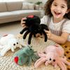 Fluffy Cuddly Spider Plush Toy - Adorable Cartoon Character In 4 Colors (Pink, Green, Black, White) - Perfect Gift for Kids Boy