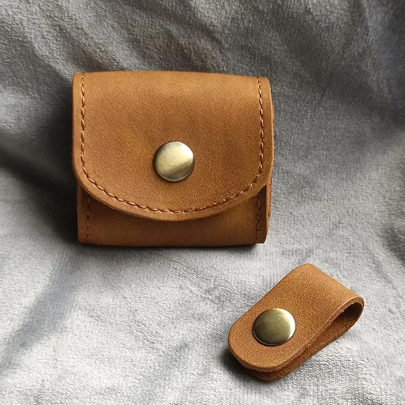 Mini portamonete moda vintage uomo donna portafoglio in vera pelle portafoglio multifunzionale femminile portamonete portamonete
