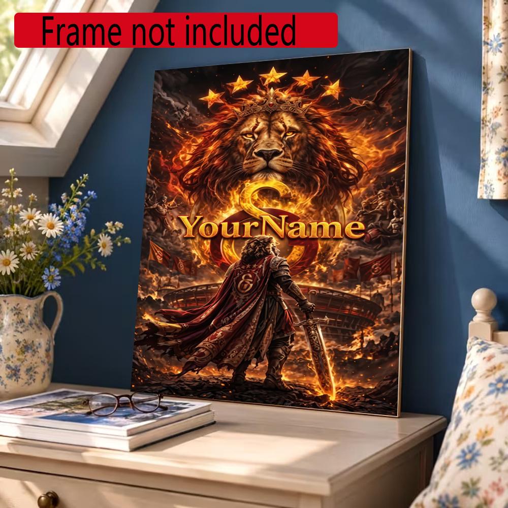 Galatasaray Personalized Name Round Diamond Painting Kit Diamond Embroidery Painting Rhinestones Mosaic Frameless Handwork Decoration Arts