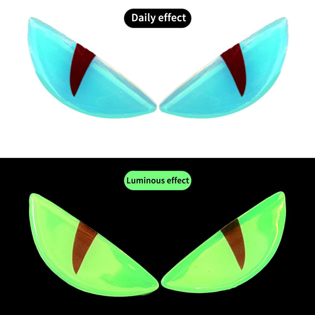 3D Luminous Vinyl Motorcycle Reflective Sticker Cute Eyes Scooter Windshield Decal Accessories For BMW Honda Yamaha Suzuki Vesp