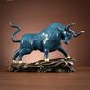 High Grade GOOD LUCK Mascot Stock Market Bull Career Wealth Bull Bronze Statue HOME Shop Club BAR Company Decoration