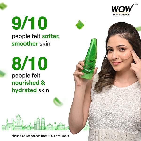 WOW Skin Science 99% Pure Aloe Vera Gel 150ml for Face Skin Hair Daily Moisturizer Both Men Women