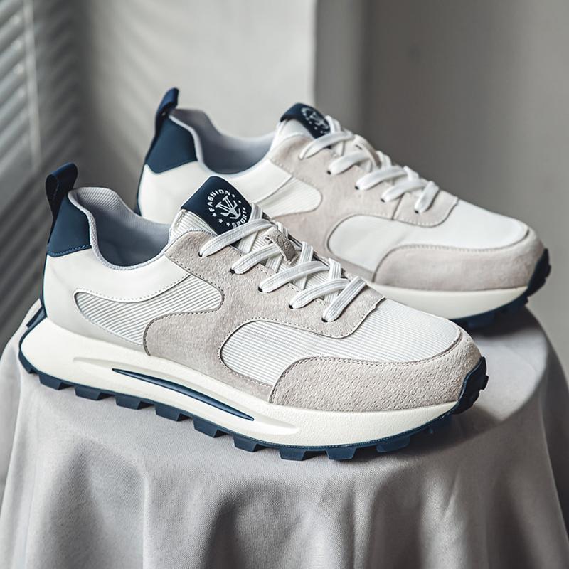 

Мужская нескользящая и износостойкая уличная модная повседневная спортивная обувь для бега, обувь для папы 39 чёрный/белый