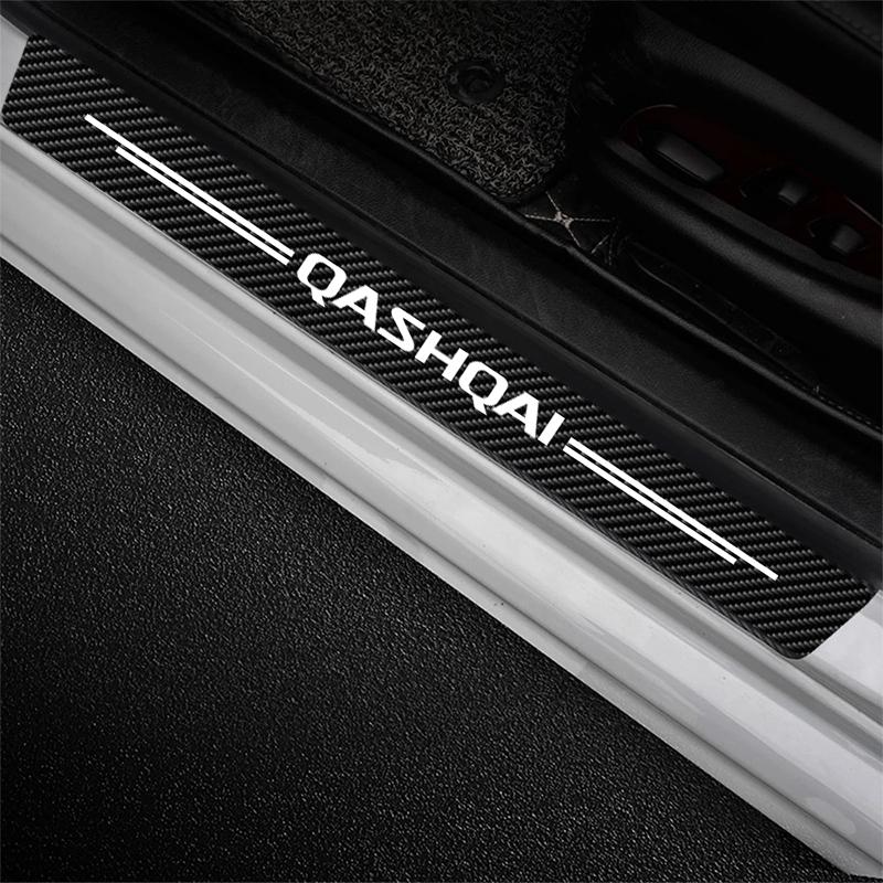 Set da 5 Pezzi Adesivo Soglia Battitacco Portiera Auto Per Nissan Qashqai J10 J11 J12 2013 2015 2016 2017 2018 2019 2020 2021 Emblema Qashqai