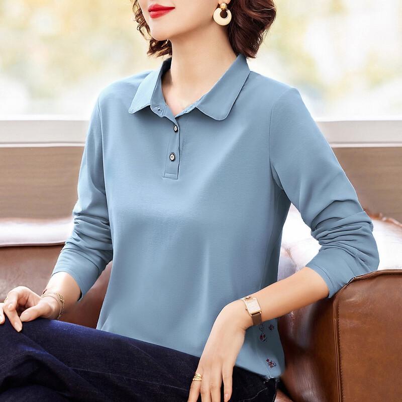 KAVON Women s Long Sleeve Polo Neck T-Shirt M