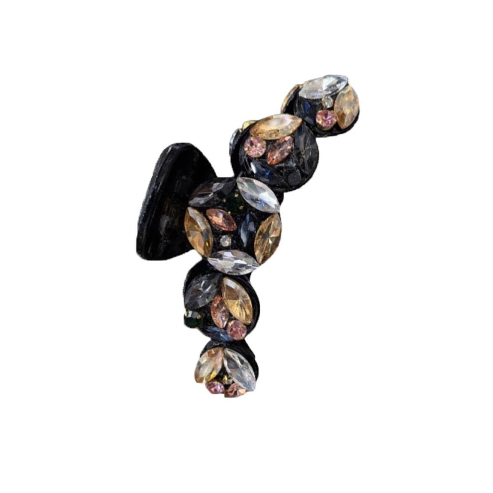 High-end Colorful Rhinestone Hair Clip Elegant Temperament Shark Clip Hairpin Hair Accessories
