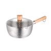 Stainless Steel Yukihira Pan: Non-Stick Milk, Soup & Noodle Pot with Wooden Handle for Baby Food & Breakfast