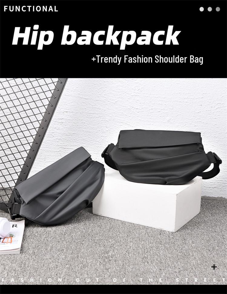 Herren Trendige Motorrad-Brusttasche mit großem Fassungsvermögen und Magnetverschluss