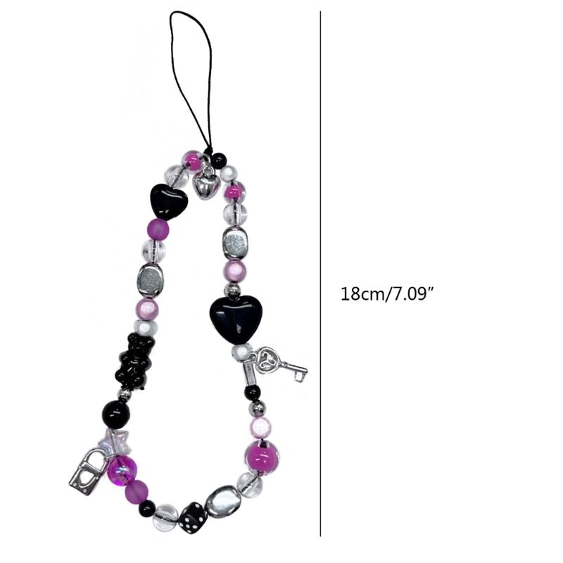 Łańcuszek do telefonu Y2K Uroczy brelok z zawieszką Pasek Smycz Słodka dziewczyna Kobiety Zawieszka do torby Wisząca ozdoba Prezent urodzinowy