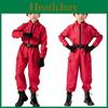 Squid Game Cosplay Red Jumpsuit With Polyester Fabric For Role Play And Halloween Costumes