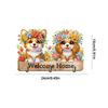5D DIY Diamond Painting Art Hooks Dog Flower Cat Flower Dogs Wooden Hooks Diamond Painting Hook Rail for Home Office Decor