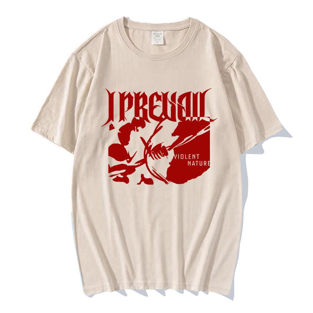 VIOLENT JEDNOTLIVÉ TRIČKO I Prevail Rocková Kapela Potlač Tričká S Krátkym Rukávom Bavlna Voľné Pánske Tričko Unisex Streetwear Grafické Tričká