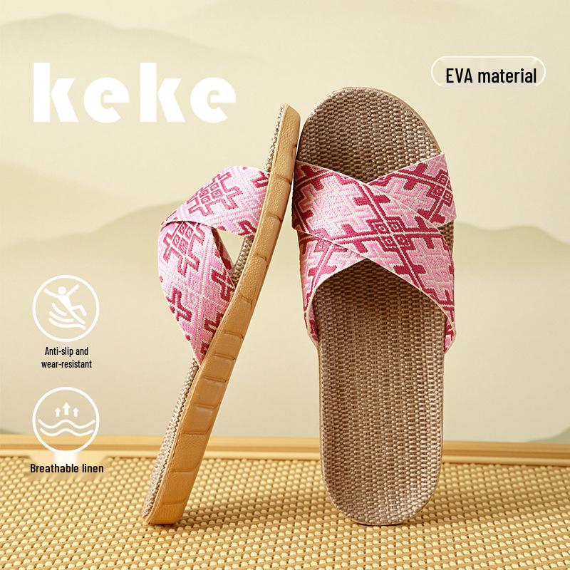 2025 Linen Slippers: Women's & Men's Non-slip, Anti-odor, Silent, Sweat-absorbent for All Seasons