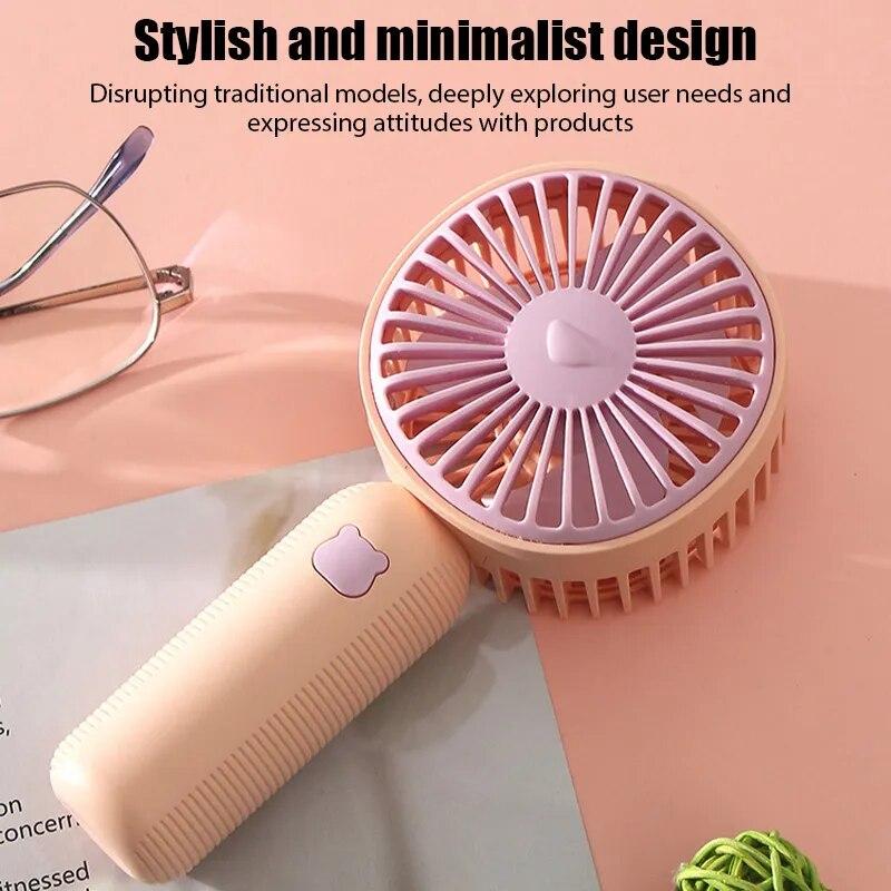 Mini Tragbare Fans Handheld USB Aufladbare Fan Luftkühler Outdoor Reise Hand Fans