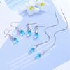 Blue Water Drop Earrings, Long Tassel Mori Earrings, Small Fresh Super Fairy Earrings.