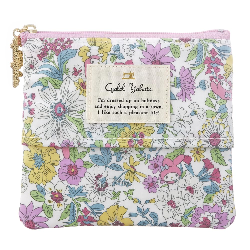 

Sanrio Characters Liberty Print Mini Tissue Pouch with Floral Made in Japan Melody Emily Song Pouch/Cosmetic Pattern, Slim, Compact, (My Pink)