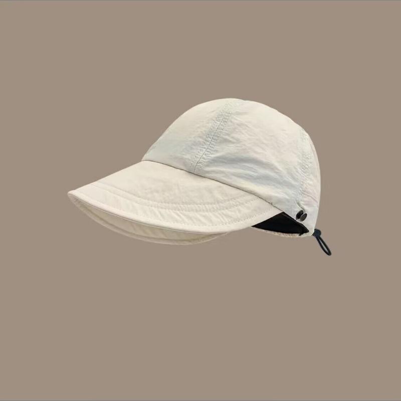 Small face cover cap quick-drying sun hat for men and women wide brim plain basin hat fisherman hat tide