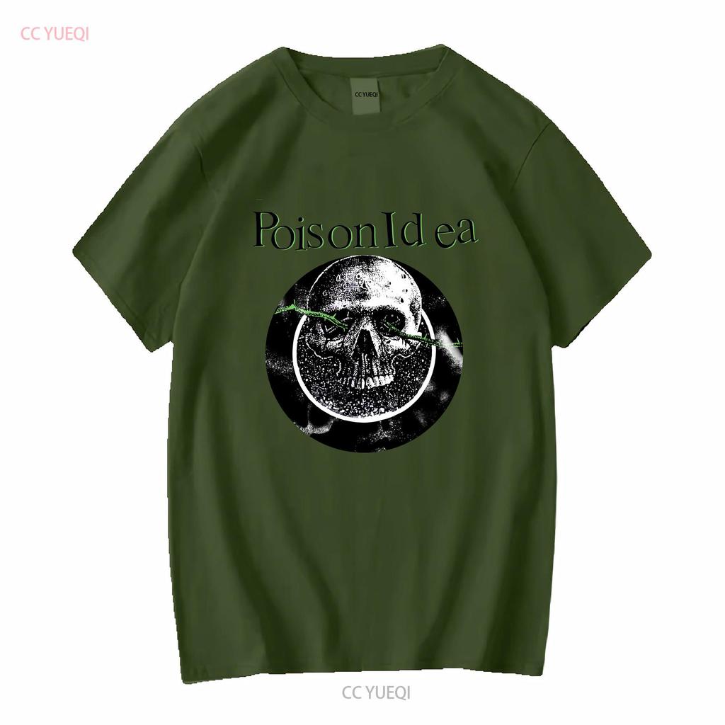 REPRINT 90 s Poison Idea band T shirt short sleeve tee NH9009 vintage Washed fashion Casual Stretched streetwear Slightly